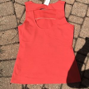 Orange sleeveless top